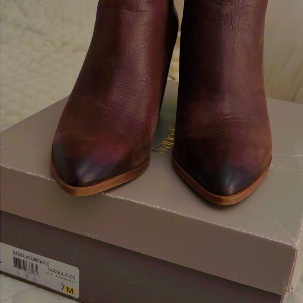 Franco Sarto Brown Leather Women's Boots